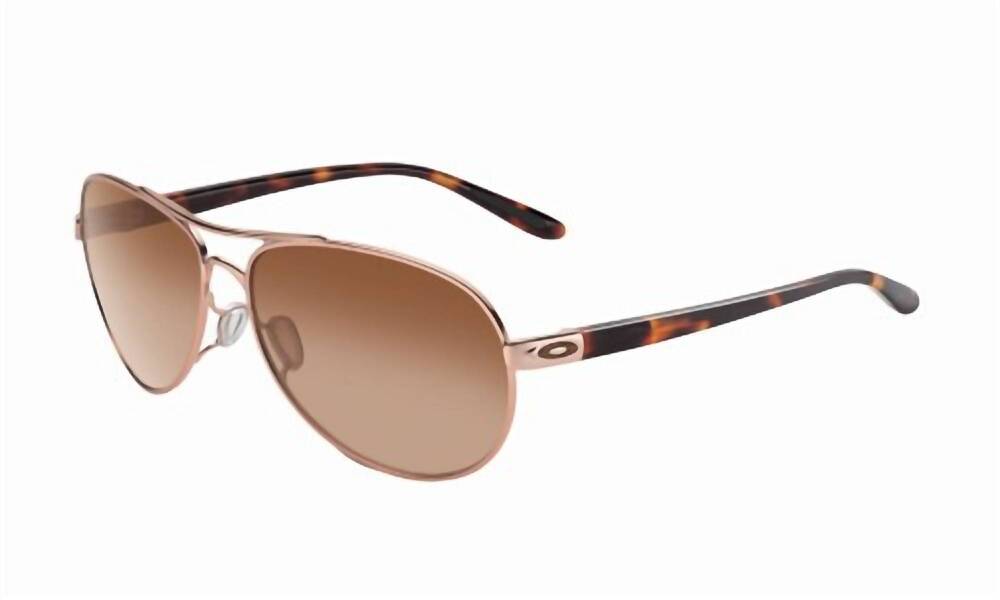 NEW OAKLEY unisex - feedback sunglasses in rose gold vr50 brown gradient
